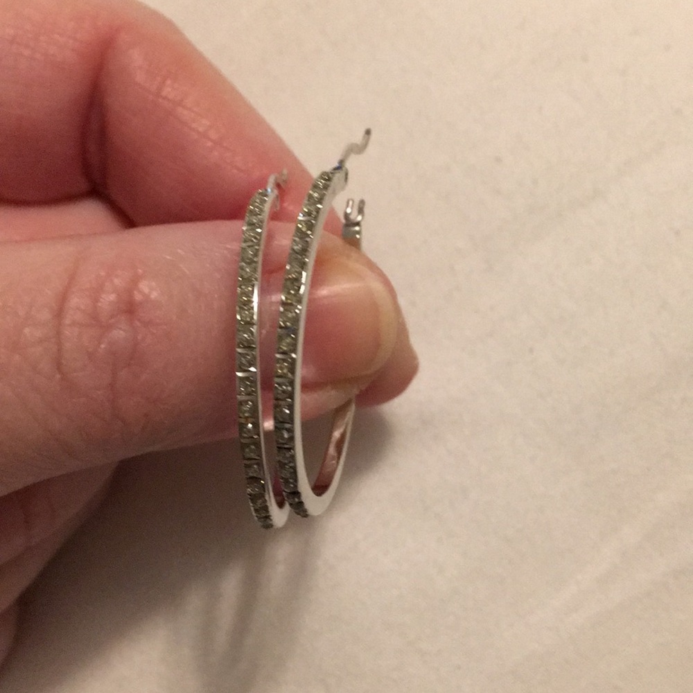 EUC Diamond Fascination Hoop Earrings